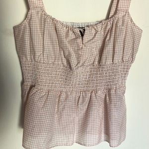 J Crew Women’s Smocked-waist tank in gingham